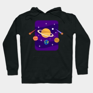 Solar System With Planets Astronaut gift Hoodie